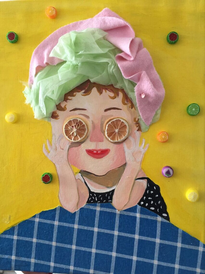 125081班综合材料工艺画作业展